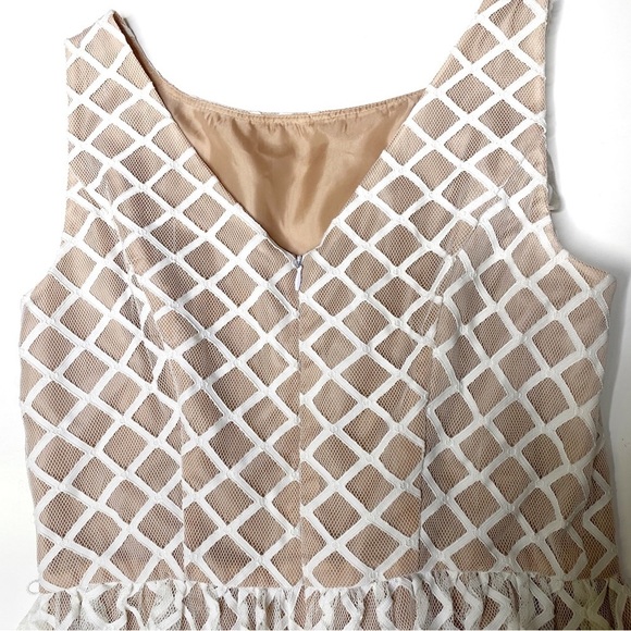 Eliza J Lace Sleeveless Fit & Flare Dress White 6 NWT - Picture 5 of 6